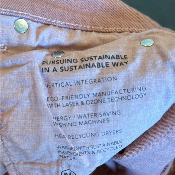 Ag Adriano Goldschmied Kinsley Dusty Blush Wide-Leg Pop Crop Jeans size 29 - Picture 13 of 13